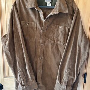 L.L. Bean Tan Corduroy Shirt Jacket
